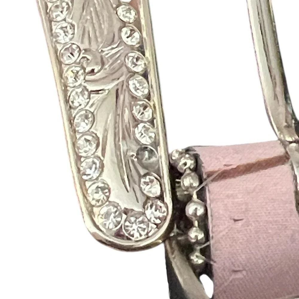 Girls Nocona Pink Camo Rhinestone Western Belt - Size 28